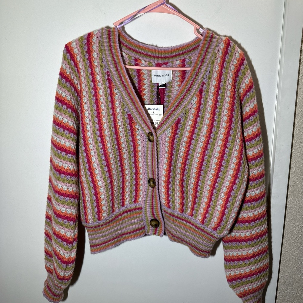 Pink Rose Cardigan